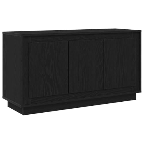 vidaXL Modern Black Oak Buffet Cabinet mit verstellbaren Regalen für Esszimmerstauraum eleganter...