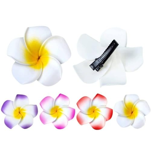 SHIVAMKRAFT 12 Piece Multi Color Artificial Hawaii Flower Hair Clip Elegant Floral Claw Hair Accessories For Women's Hair Clips,Perfect For Hair Buns,Wedding,Marriage,Valentine's Day Gift(Multicolor)