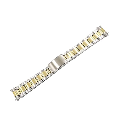 Banda de la banda de vigilancia de 20 mm 316L acero inoxidable bicolor rose silver para reloj 4