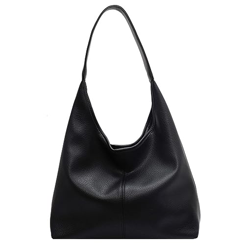 Sac à bandoulière pour femme ZiMing sac à main hobo noir en cuir souple