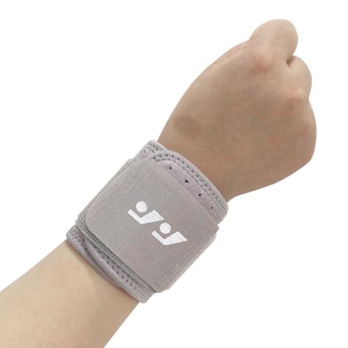LUNAKEJRR Basketball Wrist Guards, Thin Winding, Pressurized Weightlifting, Badminton, Volleyball, Fitness Assistance, Sports Wrist Guards, Gray (One-size-fits-all)