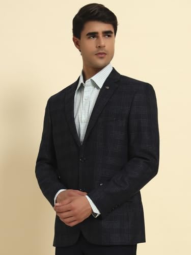 Image of Cantabil Men's Checkered Winter Wear Smart Fit Blazer (P MBZF00105)