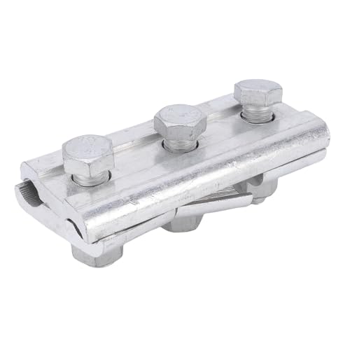 Aramox Parallel Groove Clamp, Heavy Duty Aluminum Alloy T Type 3 Bolts Parallel Groove Wire Clamp for 120 to 150mm Cable Range in Power Industries