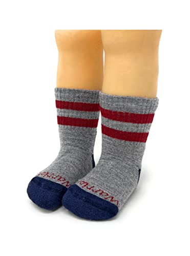 WARRIOR ALPACA SOCKS - Children's Comfort Cushioned Retro Athletic Quarter Crew - Unisex with Non-Skid Appliqués2
