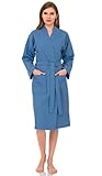 TowelSelections Women's Robe, Kimono Waffle Spa Bathrobe, Made in Turkey