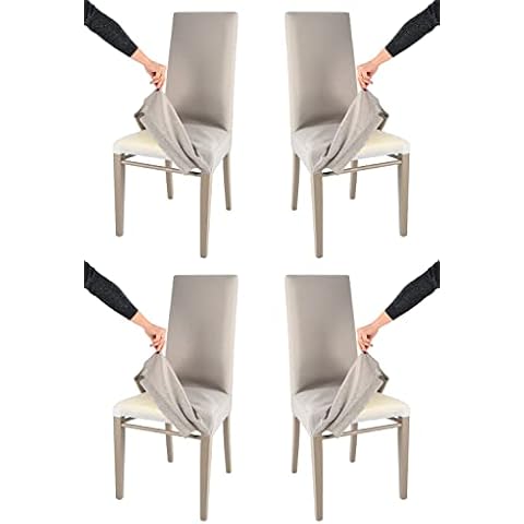 Tommychairs - Set 4 sillas tapizadas con Funda removible Jazz Cover