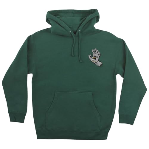 SANTA CRUZ Screaming Hand P/O Hooded Heavyweight Sweatshirt Alpine Green w/Grey/Gold XL Mens2