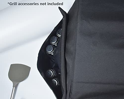Mini Lustrous Built-in Grill Cover Compatible with Blaze 32 Inch 4-Burner Gas Grill, Water-Resistant Island BBQ Grill Top Cover, 34'' (L) x 26'' (W) x 13'' (H) Black