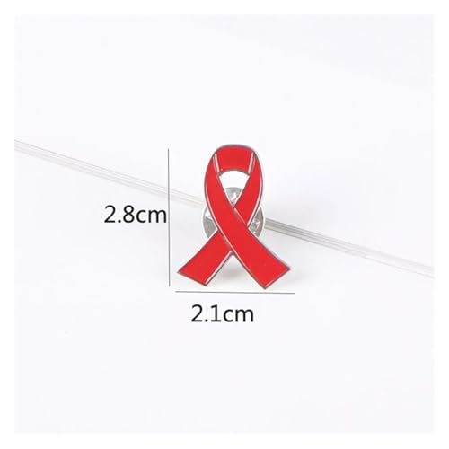 Broche listón de la paz esmaltado rojo que no daña la ropa pack de 20 uds 2