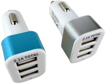 Inconnu Triple Toma USB 2, 1 A ? 12 V/24 V, Color Azul y Plateado Inconnu Triple Toma USB 2, 1 A ? 12 V/24 V, Color Azul y Plateado