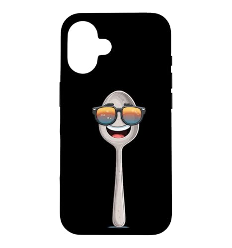 Cool Spoon with Colorful Sunglasses Costume Case for iPhone 16