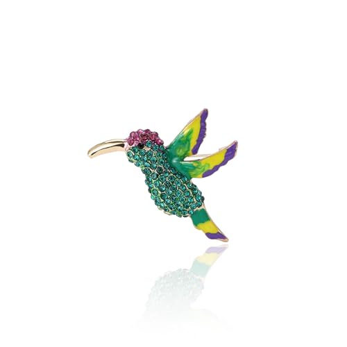 Image of Enamel Bird Brooch for Women Rhinestones Owl /Hummingbird /Eagle /Toucan Lapel Pin Cute Bird Brooches Jewelry Gifts for Mom Wife