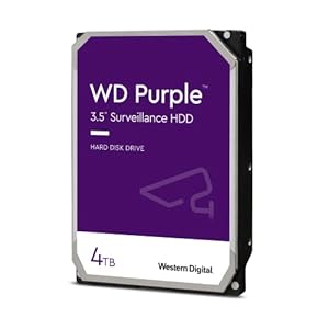 Western Digital 4TB WD Purple Surveillance Internal Hard Drive HDD – SATA 6 Gb/s, 256 MB Cache, 3.5″ – WD42PURZ