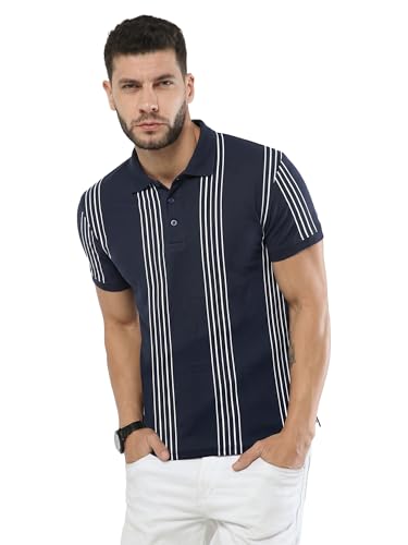 Image of fanideaz Branded Mens Half Sleeve Cotton Striped Polo T-Shirt for Mens || Polo Tshirt for Men || Branded Tshirt for Men
