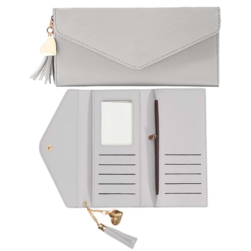 Image of Kraptick Women's Wallet -Stylish and Compact Purse Clutch Wallet for Women, Stylish Card Coin Holder, Debit Card Holder, Money Organizer and Travel Wallet for Women with 13 Slots (Light Gray)