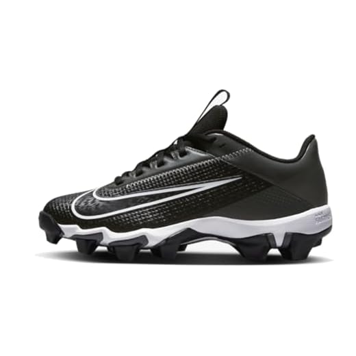 Nike Boy's Vapor Edge Shark 2 Football Cleats Black | White Size 3.5 Medium