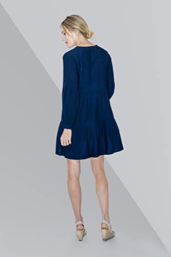 Image of V-Neck Dress with Lantern Sleeves by Miss Lavish London