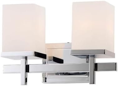 Maxim Tetra-2 Light Bath Vanity-14 Inches Wide by 9 inches high-Polished Chrome Finish