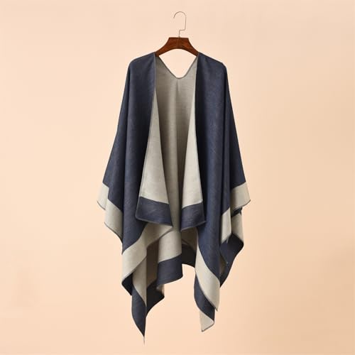 Oversized Sweater Shawls Elegant Layering Poncho Stylish Lattices Cardigan Shawls For Parties And Casual Outfits Fall Winter3