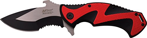 MTECH USA Navaja, Rojo y Negro Versión, Longitud Cerrado en cm: 12,07, Mtec  de 1506