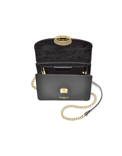 New Ondina Mini Color Block Shoulder Bag, Calf Leather, Gold Hardware, 6.7 x 5.1 x 3 inches4