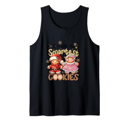 Cute Teacher Christmas Holidays I Teach The Smartest Cookies Camiseta sin Mangas