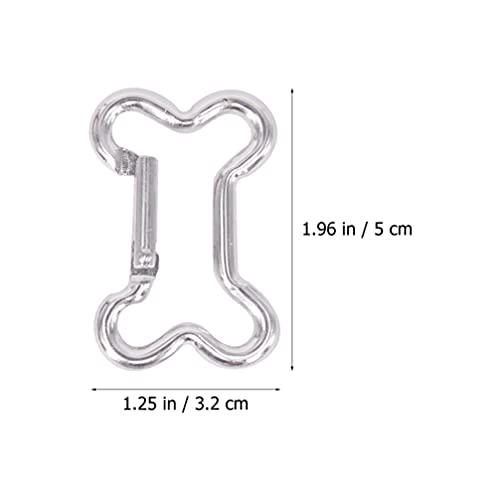 Ifundom 10Pcs Aluminium Camping Carabiner Bone Shape Locking Carabiner Heavy Duty Keychain Spring Clips Hooksoutdoor Keychain Buckle For Backpack Hiking Fishing #TOP6