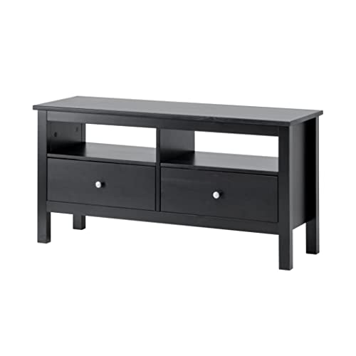 hagge home Mueble de TV de madera escandinava, mesa de televisión, tabla de TV, placa baja, 110 x 37 cm, altura 45 cm, color negro Cover