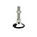 J.W. Winco 343.6-25-M8-50-KRE Series 343.6 303 Stainless Steel Threaded Stud Type Leveling Mount with Electrically Conductive Rubber Cap, Metric Size, M8 x 1.25 Thread Size, 25mm Base Diameter, 50mm Thread Length