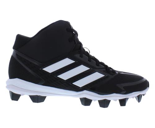 Adidas Men's Icon8 Mid MD Molded TPU Baseball Softball Cleats Shoes Black/White #IG7122 - Size Men's 11