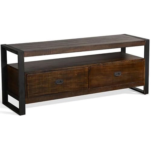 Sunny Designs Homestead 64' Transitional Wood TV Console in Tobacco Leaf