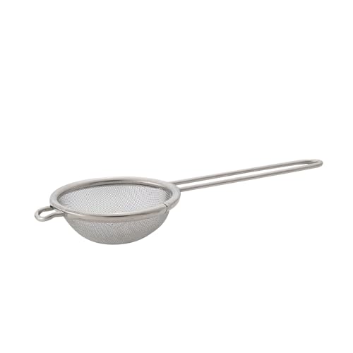 HIC Kitchen Fine Mesh Tea Strainer With Helper Handle, 18/8 Stainless Steel, 2.75-Inch, For Sifting, Straining, And Brewing Tea, Coffee, Or Cocktails