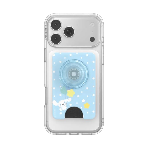 Image of PopSockets Phone Wallet for MagSafe, Phone Card Holder with Grip, Hello Kitty - Cinnamoroll