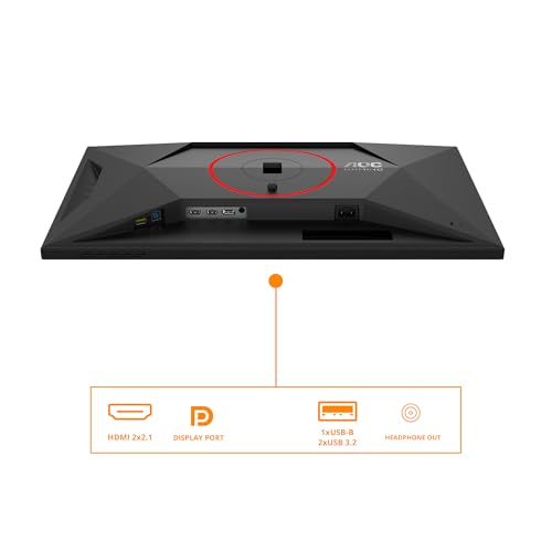 Image of AOC 4R Computer Monitor 68.6 Cm (27 inch) 3840 X 2160 Pixels Quad, W129163229 ((27) 3840 X 2160 Pixels Quad Hd Led Black, Red)
