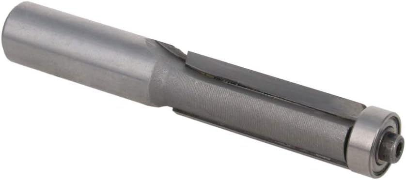 Wenheww Flush Trim Router Bit, 1/2 Inch Shank x 1/2 Inch Cutting Diameter x 2-1/2 Inch Cutting Depth, Carbide Flush Straight Cut Trim Router Bit with Bearing for Woodworking Milling Cutter Tool, 5Pcs