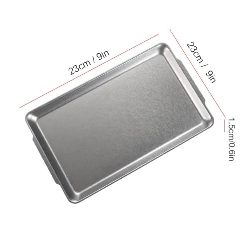 Bandeja de metal para servir en cafeterías acero inoxidable rectangular 23x14 3