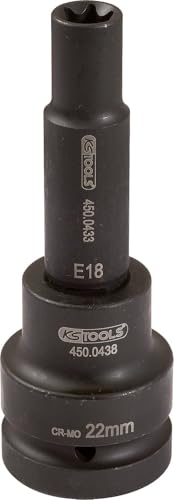 Douille de force 3/4" Torx E KS TOOLS E18 longue en acier chrome-molybdène - 2