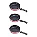 JUSTYINUO 3 SZTUK Mini Smażone Jajka Rondel Małe Patelnie Płaskie Non-Stick Gotware Patelnie Duszeniowe (losowy kolor) Patelnia do omletów (Color : Picture 1, Sheet Size : 22cm)