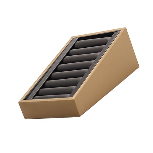 Jewelry Display Tray PU Leather Organizers Soft 7 Slots for Rings Earrings and Bracelets in Homes or Store Soft PU Leather Jewel