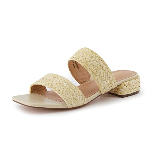 Sandale à talon bloc bas en raffia pour vos tenues d'été Niki