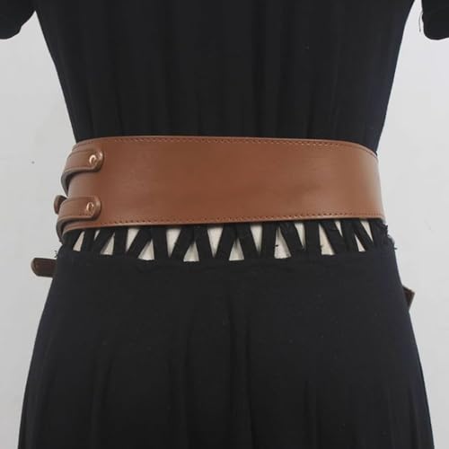 Genuine Leather Wide Belt Cowhide Belt Trendy Waist Seal Versatile with Skirt Coat Sweater Outerwear Decoration3