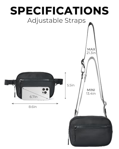 Nylon Crossbody Bags for Workout Travel with Adjustable Strap2