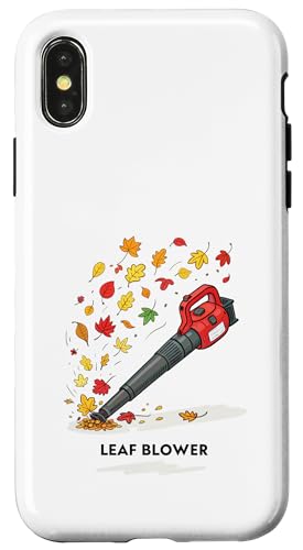 電動リーフブロワーデザイン秋シーズン スマホケース iPhone X/XS 用