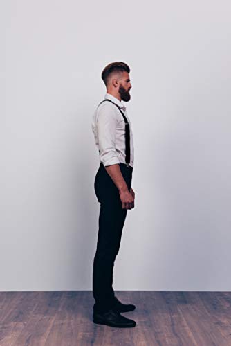 Moulen Men's X-Back 2 Inches Wide Heavy Duty Clips Adjustable Suspenders