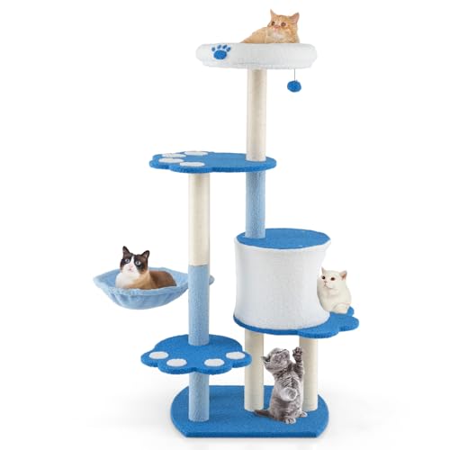 PETSITE Torre para Gatos 54 in Multi Nivel Azul miniatura 1