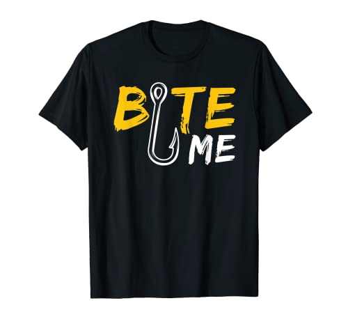 Bite Me Fishermen Gift Funny Fishing Cita Bass Fishing Camiseta