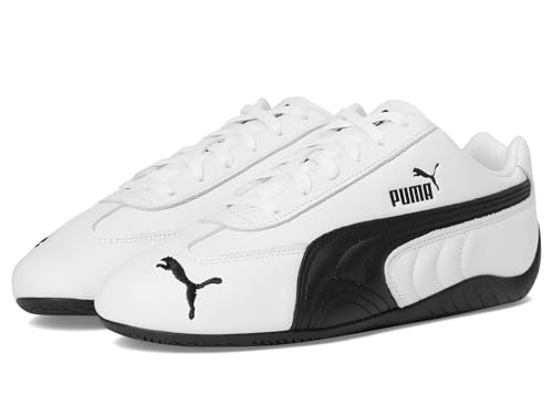 PUMA Mens Speedcat Full Leather Shoes White Black 13