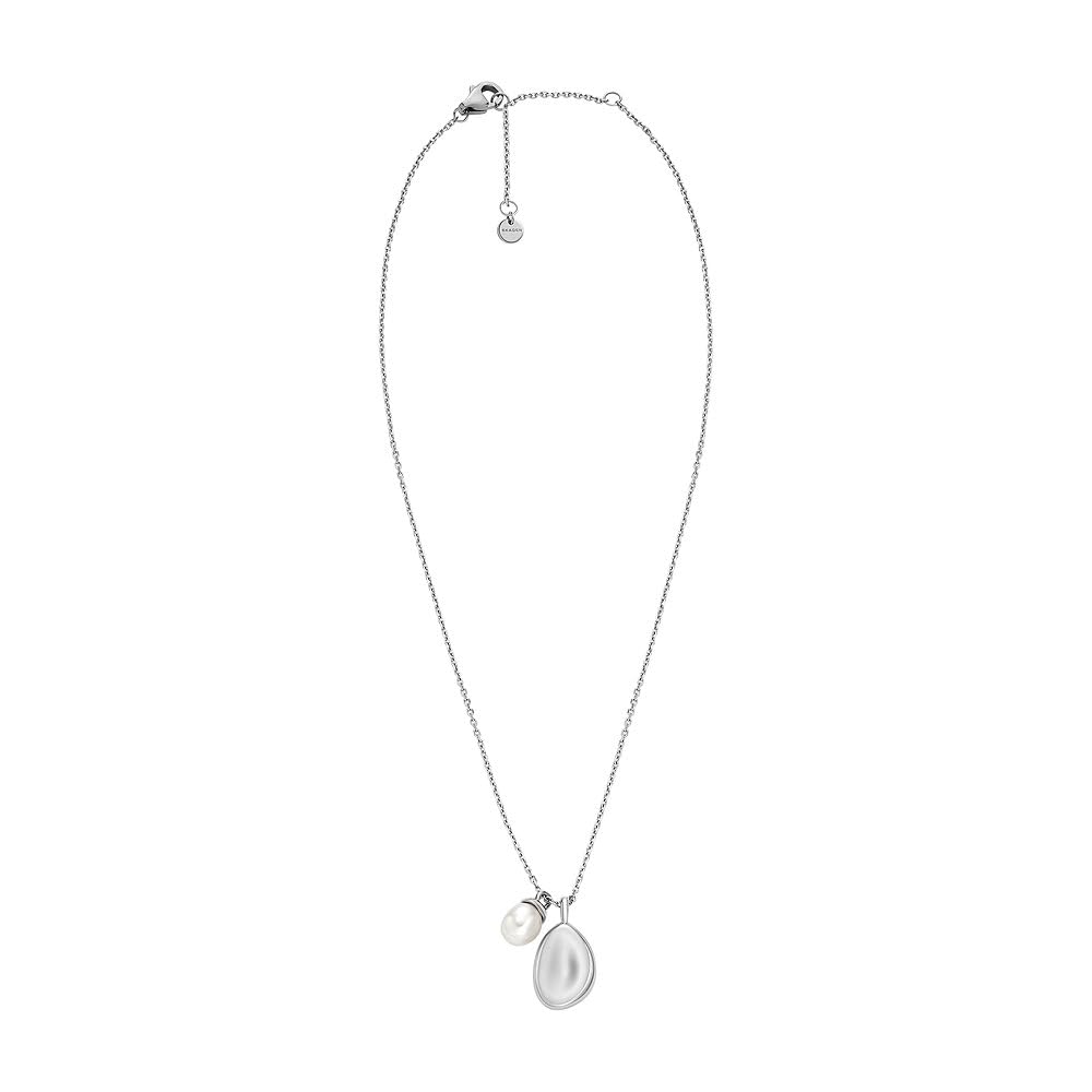 Skagen Damen Edelstahl oder Halbedel mit Karabinerverschluss Perlenanhänger Halskette