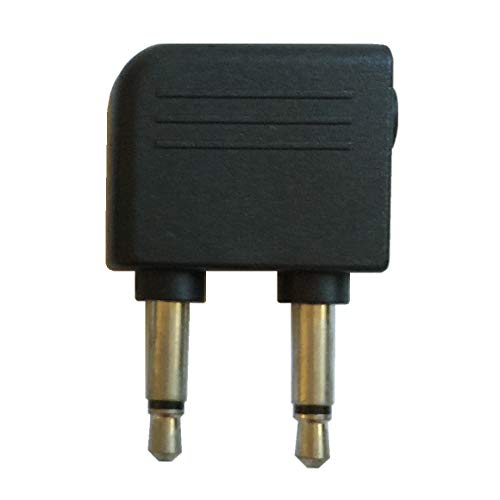 KOKKIA Airplane_3.5mmAudio_Adapter: Airline Airplane Audio to 3.5mm Audio Adapter for Headphones.