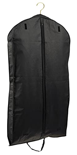 Breathable Fur Coat & Suit/Dress Garment Bag, 60 Inches with Handles (Navy Blue)
